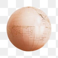 Globe png sticker, educational tool image on transparent background