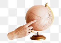 Globe png sticker, educational tool image on transparent background