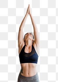 Yoga sun salutation png sticker, transparent background