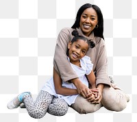 Mother & daughter png sticker, transparent background