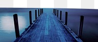 Lake boardwalk png border,  travel aesthetic, transparent background