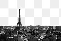 Paris skyline png border, transparent background