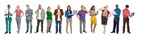 Social media people png sticker, transparent background