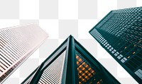 Skyscrapers png border, transparent background