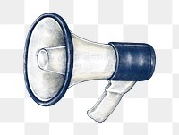 Megaphone png business illustration sticker, transparent background