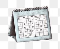 Calendar png business illustration sticker, transparent background