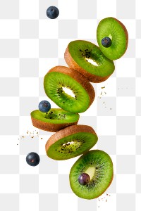 Kiwi slices png sticker, fruit image on transparent background