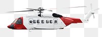 Medical helicopter png sticker, vehicle cut out, transparent background