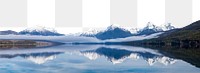 Lake landscape png border, transparent background