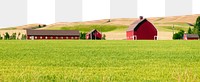 Farm landscape png, transparent background