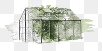 PNG Small greenhouse, collage element, transparent background