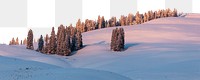 Winter landscape png border sticker, nature on transparent background