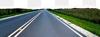 Aesthetic road png border, ripped paper, travel, transparent background