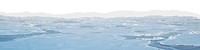 Melting Arctic ice png border, torn paper design, transparent background