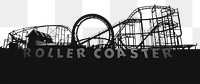 Png roller coaster silhouette border sticker, transparent background