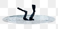 Sea diver png sticker, transparent background