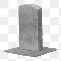 Tombstone png sticker, cemetery image, transparent background