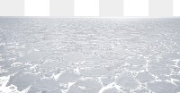 Ice lake png border, transparent background