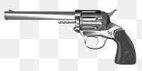 Russian roulette png gun sticker, weapon image, transparent background