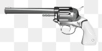 Russian roulette png gun sticker, weapon image, transparent background