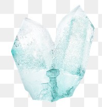 Blue quartz png sticker, mineral image, transparent background