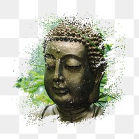 PNG Buddha statue , collage element, transparent background