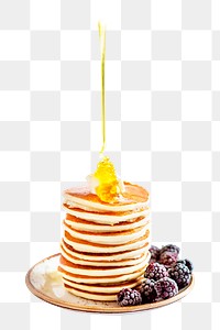 Delicious pancakes png sticker, breakfast food image on transparent background