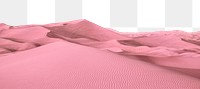 Pink sand dunes png border, transparent background