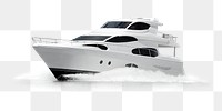 Yacht png sticker, luxury boat image on transparent background