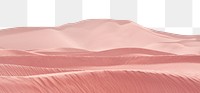 Pink sand dunes png border, transparent background