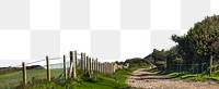 Countryside path png border, transparent background