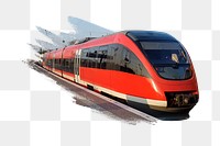 PNG Bullet train, collage element, transparent background