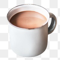 Hot chocolate png sticker, comfort food image on transparent background