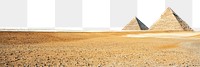 Egyptian pyramids png border, transparent background