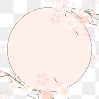 PNG Japanese cherry blossom pink border Hanami festival