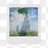 Claude Monet's png Madame Monet and Her Son instant photo, transparent background, remixed by rawpixel