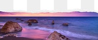 Aesthetic beach png ripped paper border, transparent background