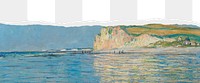 Png Monet low tide painting border, transparent background, remixed by rawpixel.