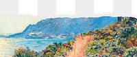 Png Claude Monet landscape border, transparent background, remixed by rawpixel.