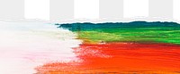 Colorful painting png ripped paper border, transparent background