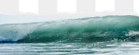 Ocean wave png ripped paper border, transparent background