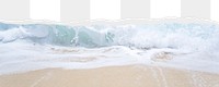 Aesthetic beach png ripped paper border, transparent background