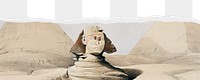 Png Great Sphinx of Giza ripped paper border, transparent background