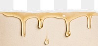 Oil drip png ripped paper border, transparent background