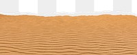 Desert png ripped paper border, transparent background