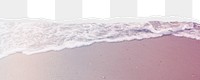 Pink beach png ripped paper border, transparent background