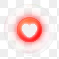 Heart icon png sticker, love, dating bubble concept art, transparent background