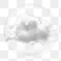 Cloud png sticker, weather bubble concept art, transparent background