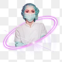 PNG surgical doctor, medical tech cut out in transparent background