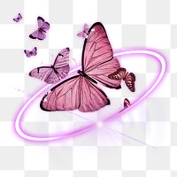 Butterflies png, digital transformation, technology metamorphosis sticker in transparent background